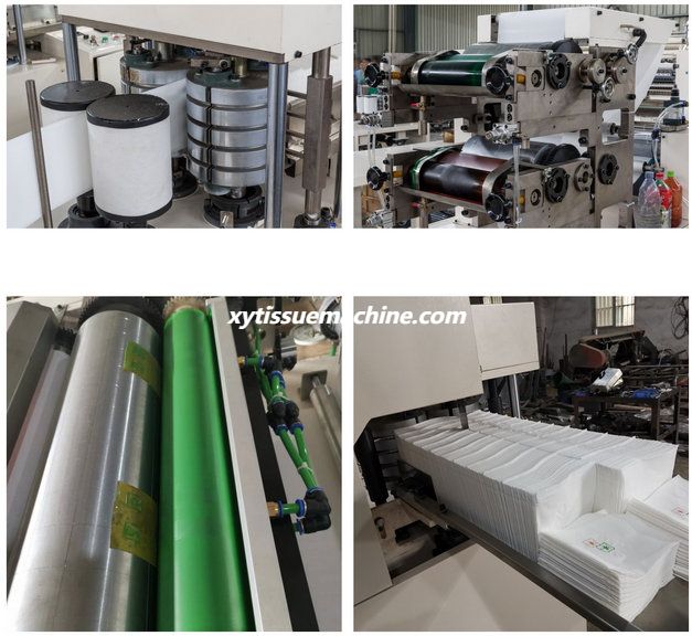 Подробное изображение машины для производства салфеток