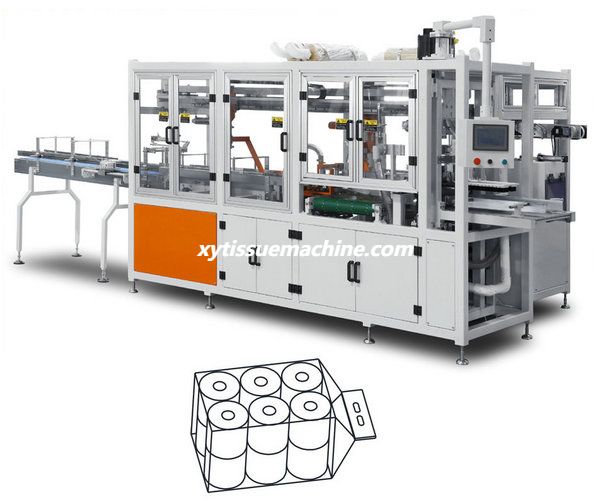 XY-AI-398D Высокоскоростное автоматическое оборудование для упаковки рулонов туалетной бумаги и кухонных полотенец